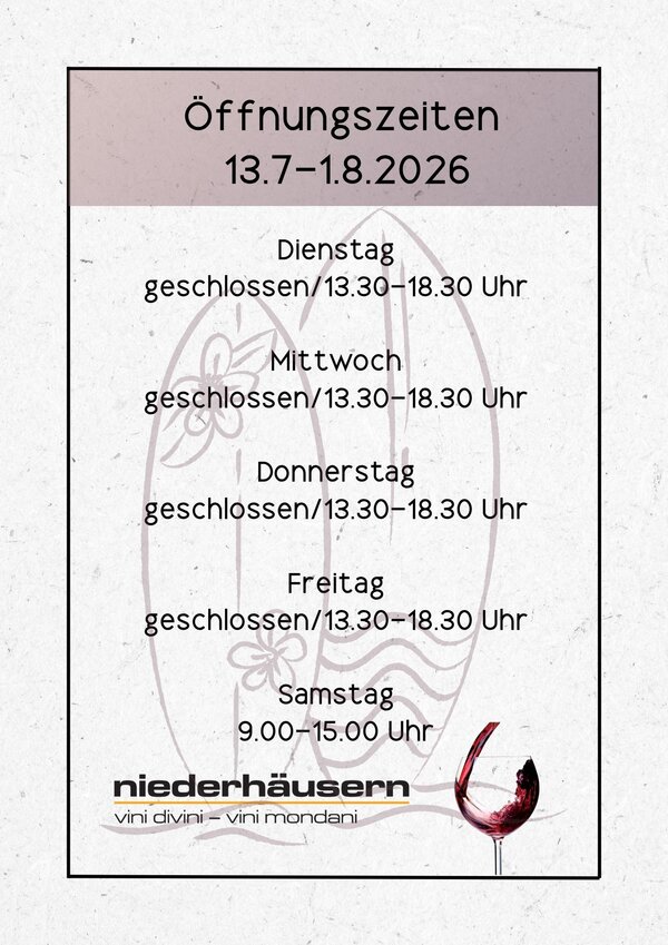Öffnungszeiten während den Sommerferien