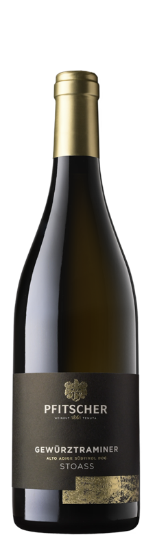 Gewürztraminer Stoass, Alto Adige DOC
Weingut Pfitscher, Montan/Montagna
(Klimahaus zertifiziert+Anbau naturnah ohne Bio-zertifizierung)