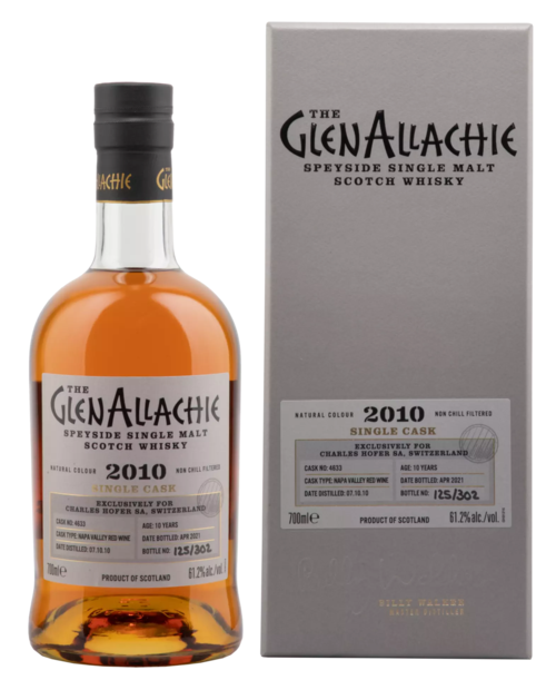The GlenAllachie 2010 Cask 4633 Napa Valley Red Wine Cask
Exklusiv für die Schweiz
Speyside Single Malt
