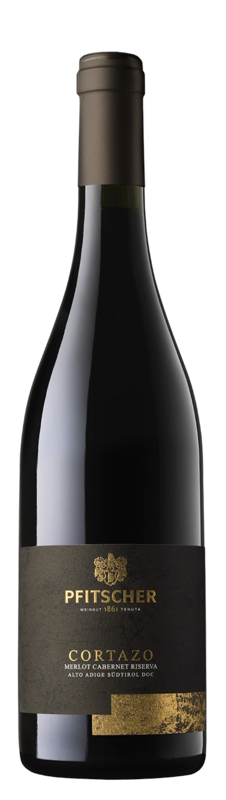 Alto Adige Merlot-Cabernet Sauvignon Riserva "Cortazo" DOC
Weingut Pfitscher, Montan/Montagna
(Klimahaus zertifiziert+Anbau naturnah ohne Bio-zertifizierung)