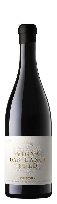 Pinot nero Riserva "Vigna das LAnge Feld" Alto Adige DOC
Weingut Pfitscher, Montan/Montagna
(Klimahaus zertifiziert+Anbau naturnah ohne Bio-zertifizierung)